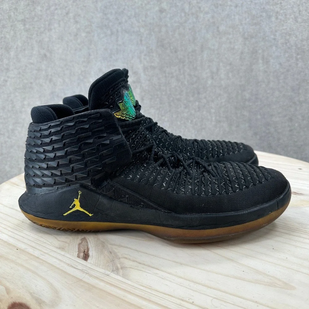 Jordan XXXII Black Cat Basketball Shoes Black Gum AA1253-003 Mens 14 Mid Top